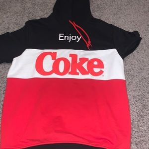 Rue 21 short sleeve “ Enjoy Coke” Hoodie